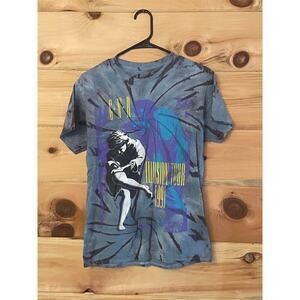 Guns N Roses T-Shirt Illusion Tour 1991 Tie Dye Use Your Illusion Blue Bravado S